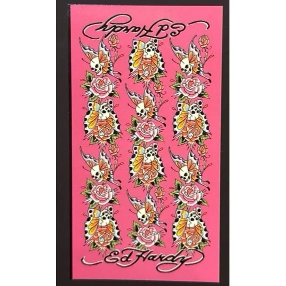 Ed Hardy Beach Towel-Skull Butterfly